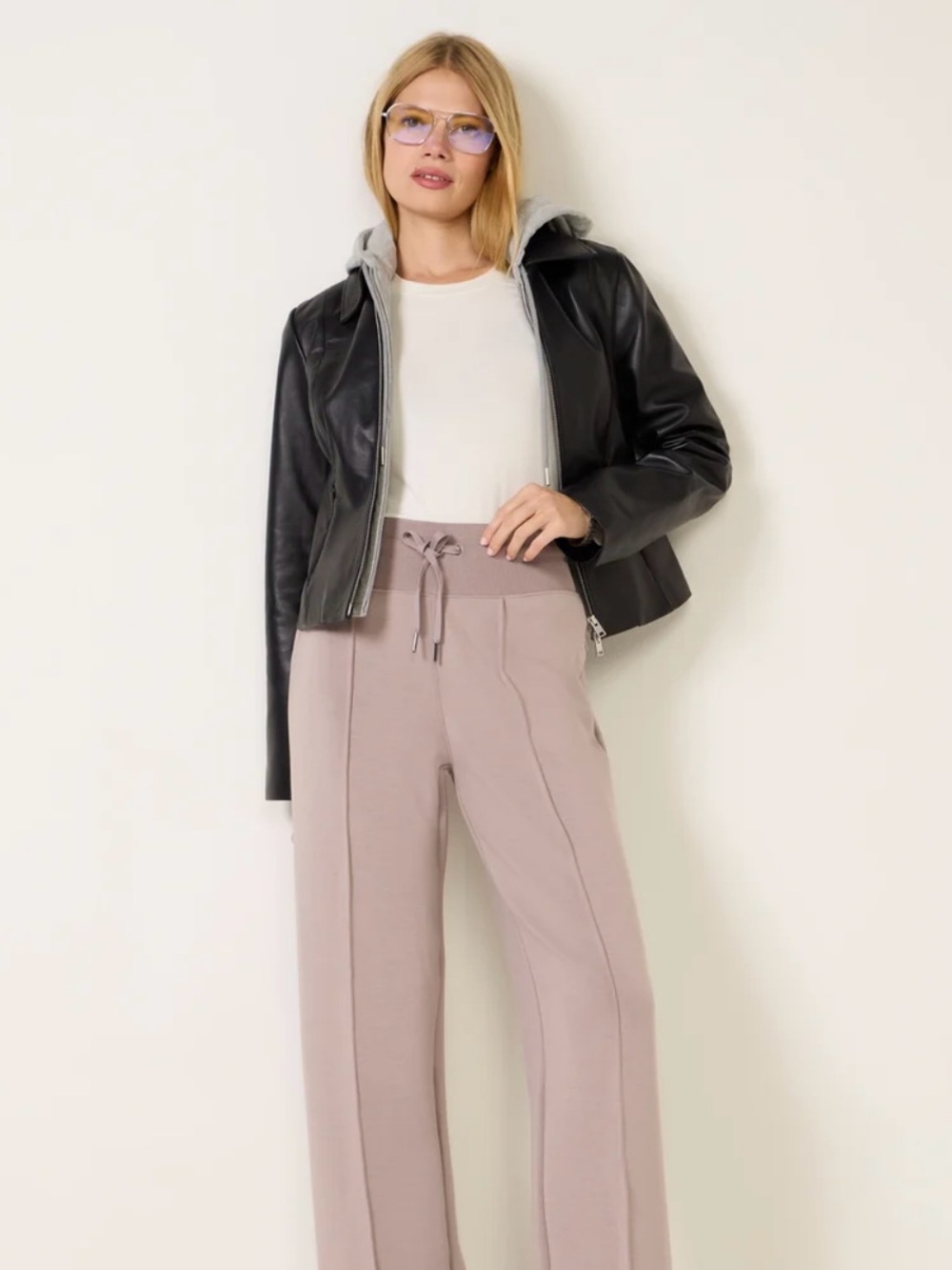 SPANX AirEssentials Drawstring Crop Ankle Pants 1X Gray:Cocoa /Taupe
